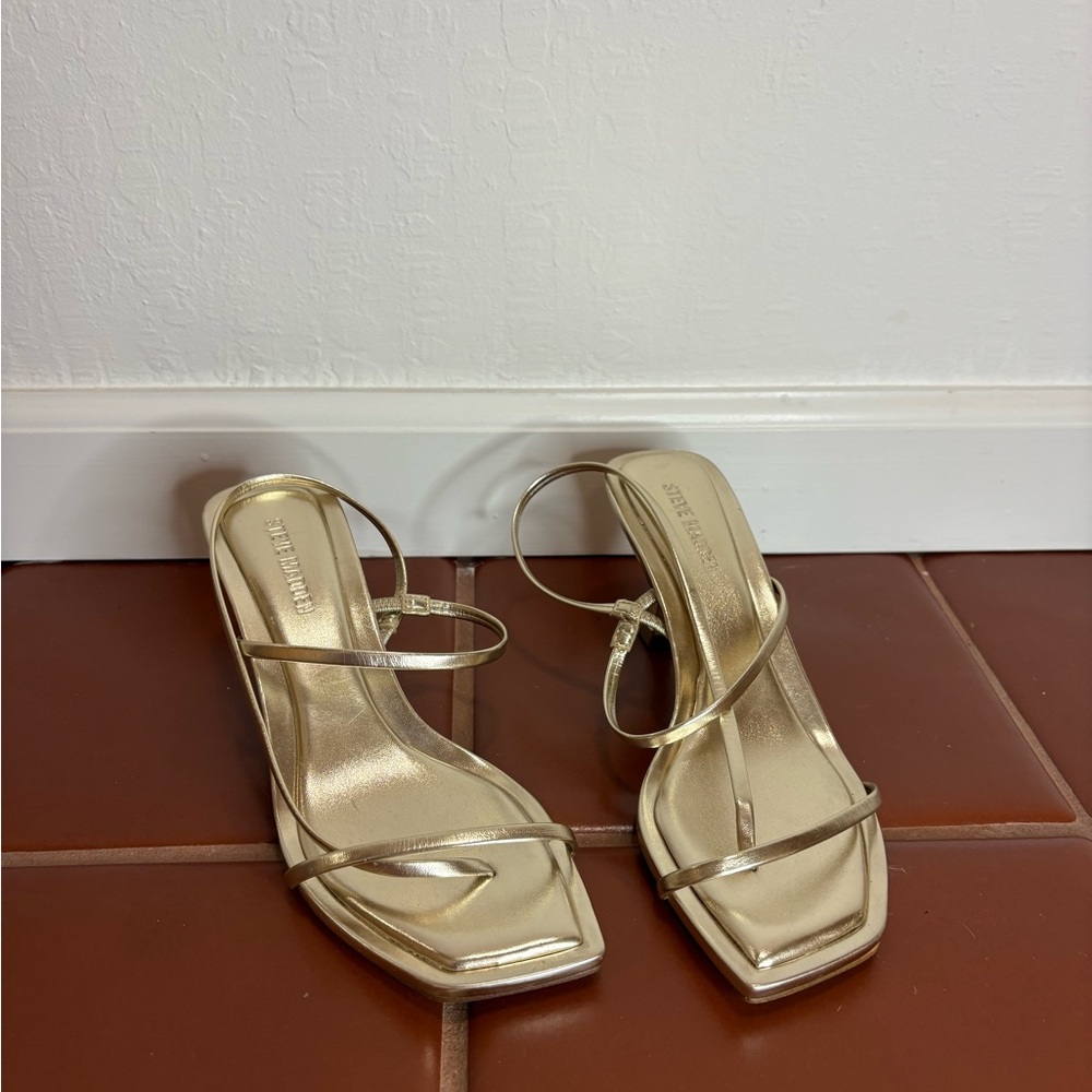 Steve Madden Gold Strappy Heels